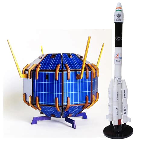 SquareDrop Combo Set of Aryabhata Satellite & GSLV MK II - Space ...