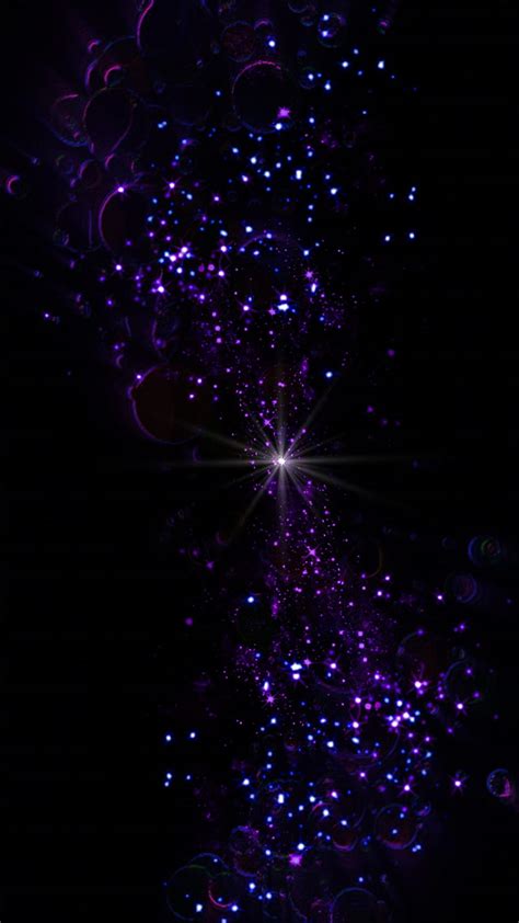 Lucky star, background, black, glitter, neon, purple, sparkles, HD phone wallpaper | Peakpx