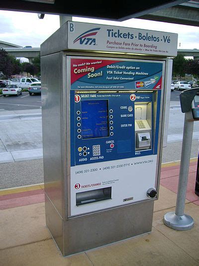 VTA Light Rail ticket machine - Transit.Wiki