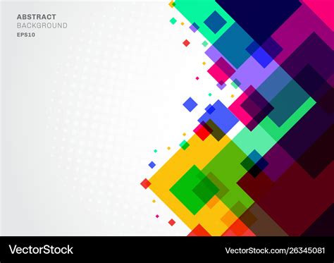 Abstract background colorful geometric square Vector Image