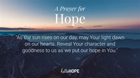 A Prayer for Hope | helloHOPE