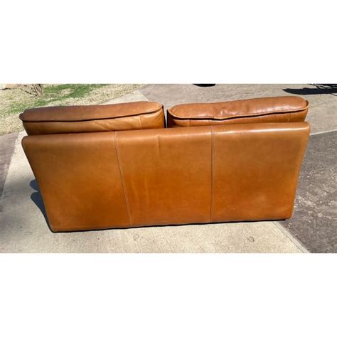 Vintage Cognac Leather Sofa | Chairish