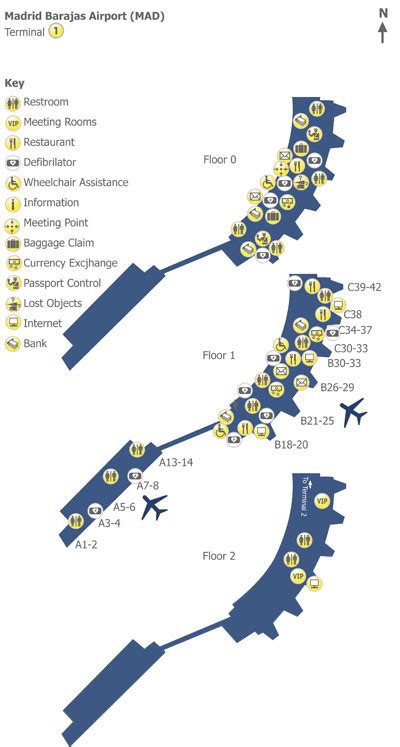 Madrid Airport Map