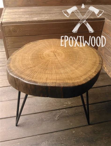 Round Oak Coffee Table Solid Wood Coffee Table Live Edge - Etsy