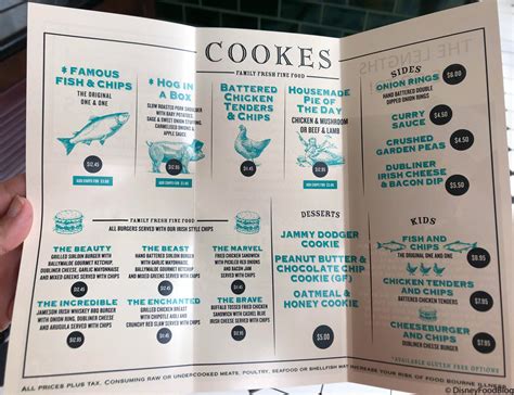 REVIEW and FIRST LOOK: New Menu Debuts at Cookes of Dublin in Disney ...