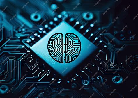 Premium AI Image | Artificial intelligence brain logo on circuit board ...