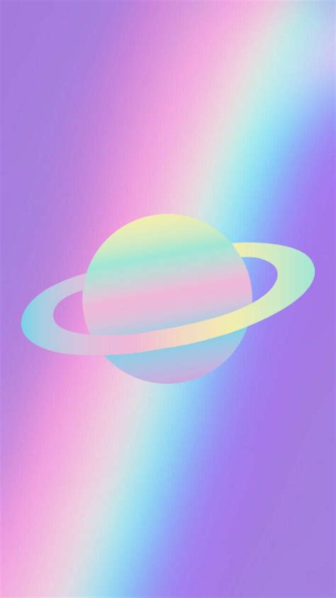 #wallpaper #rainbow #saturn #planets #tumblr | Papeis de parede para ...