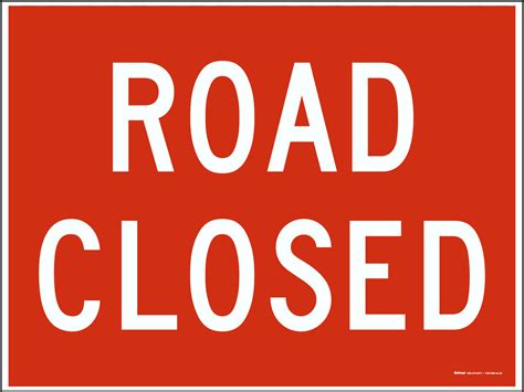 Road Closed Sign — G2726 by SafetySign.com