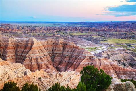 Scenic View at Badlands National Park, South Dakota, USA Stock Photo ...