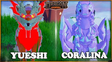 Yueshi vs Coralina Comparison - Roblox Dragon Adventures - YouTube