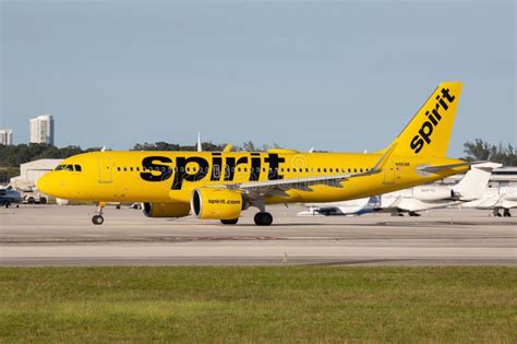 Spirit Airbus A320neo Airplane at Fort Lauderdale Airport in the United States Editorial Image ...