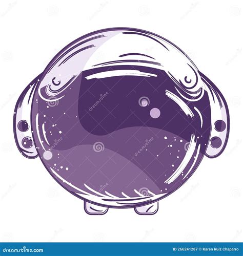 Isolated Sketch of an Astronaut Helmet Vector Stock Vector ...