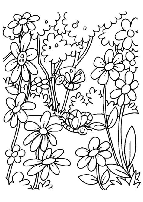 print coloring image - MomJunction | Flower coloring pages, Spring coloring pages, Coloring ...