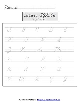 Free Printable Cursive Practice Sheets - Your Therapy Source ...