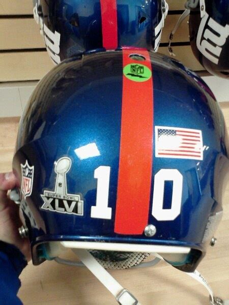 Eli Manning Super Bowl Helmet!!! | New york giants football, Pop warner ...