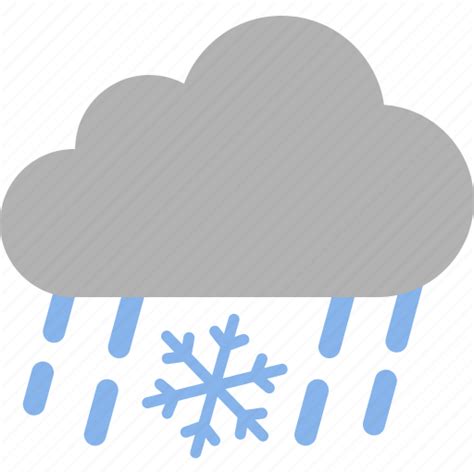 Cloud, mixed, rain, raining, sleet, snow, weather icon - Download on Iconfinder