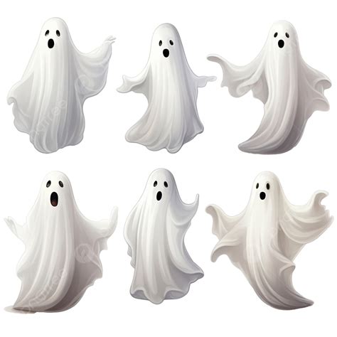 Terrific Halloween Ghost Collection With Realistic Design, Halloween Characters, Ghost ...