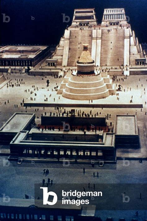 Image of MEXICO: AZTEC TEMPLE Model of Great Temple at Tenochtitlan.