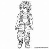 Overalls Coloring Pages  Free & Printable sketch template