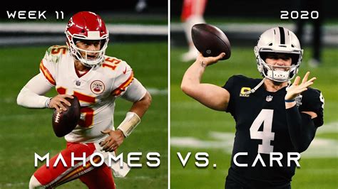 Patrick Mahomes vs. Derek Carr | Week 11 | QB SHOWDOWN - YouTube