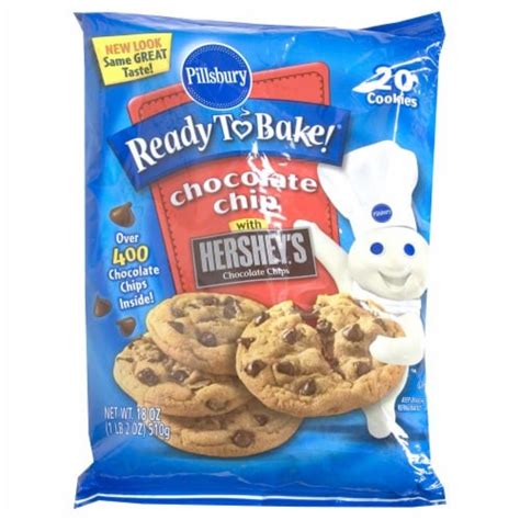 Pillsbury Ready to Bake Hershey's Chocolate Chip Cookie Dough, 16 oz ...