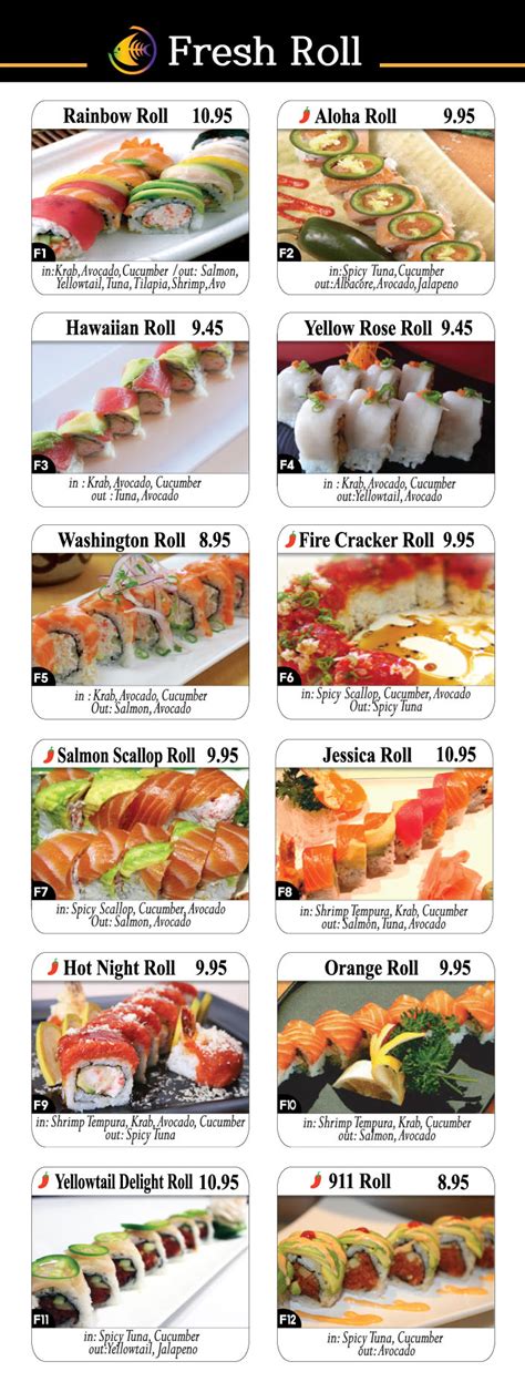 Poke Sushi Menu | OC Restaurant Guides