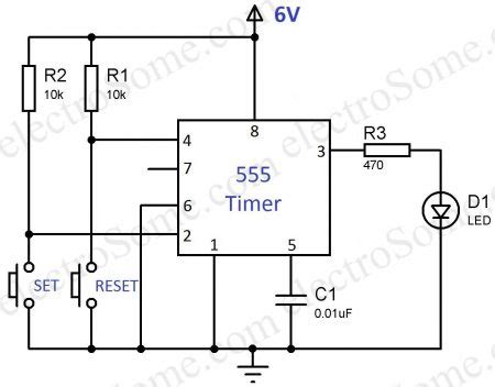 Bistable Multivibrator using 555 Timer