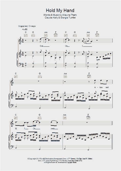 Hold My Hand Piano Sheet Music | OnlinePianist