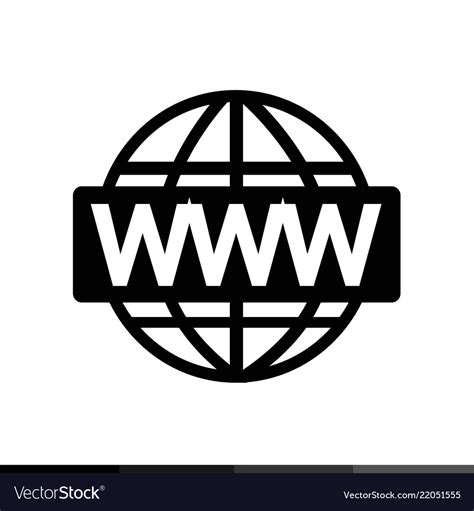 Www sign icon world wide web symbol icon design Vector Image