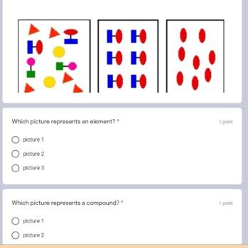 Element, Compound, Mixture Quiz ( google form) by Southern Grace