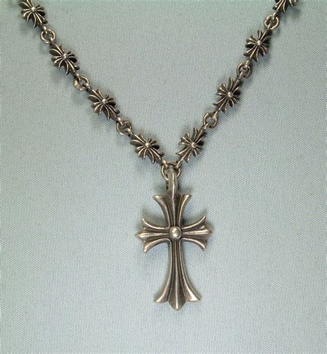 Reserved-sterling CHROME HEARTS Cross Pendant-crosses Chain Necklace-vintage 925 Silver-ch 1999 ...