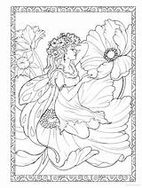 Creative Haven Enchanted Fairies Coloring Book Fairy  sketch template