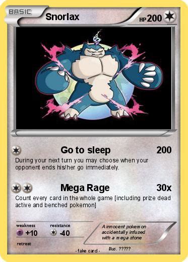 Pokémon Snorlax 762 762 - Go to sleep - My Pokemon Card