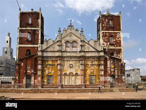 Grand Central Mosque (Portuguese architecture), Porto Novo, Benin Stock ...