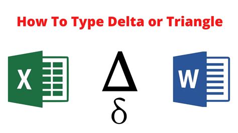 How to type delta or traingle symbol Δ (+ Alt Code or Shortcut) - YouTube