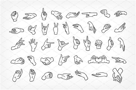 Different hand gestures, an Illustration by Good Studio | Hand gesture ...