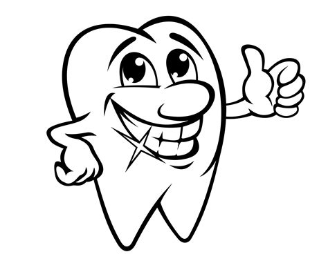 Pin by Eileen Goff on Small Humans | Tooth cartoon, Black and white cartoon, Teeth images