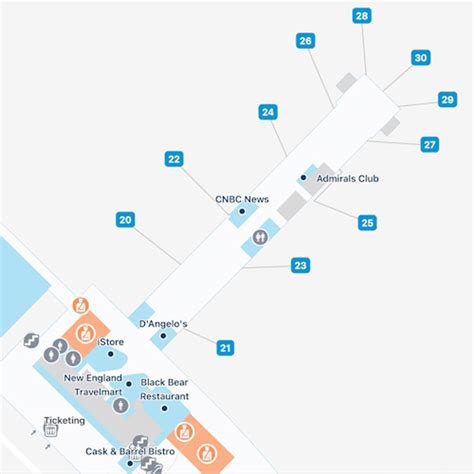 Hartford Bradley Airport Map | BDL Terminal Guide