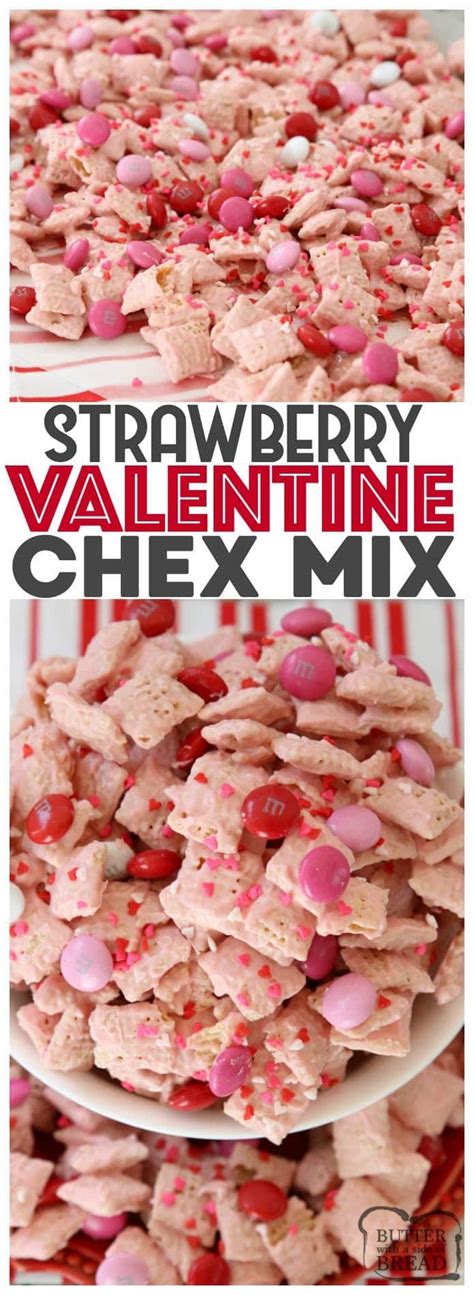 STRAWBERRY VALENTINE CHEX MIX - Butter with a Side of Bread