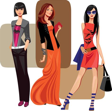 Fashion girls vector