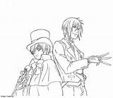 Sebastian And Ciel coloring Page sketch template