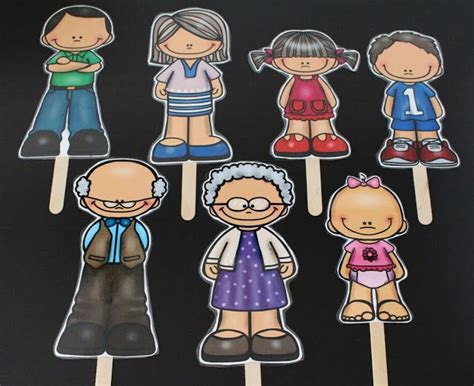 Printable Family Stick Puppet - Printable Calendars AT A GLANCE