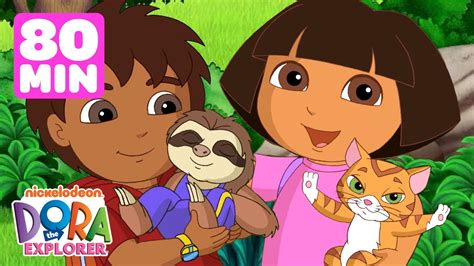 Dora the Explorer's Baby Animals Rescues & Adventures! 🐱 80 Minute ...