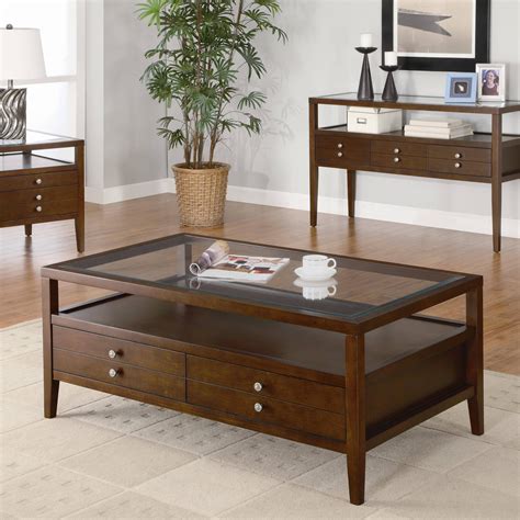 The 30 Best Collection of Glass Top Display Coffee Tables with Drawers