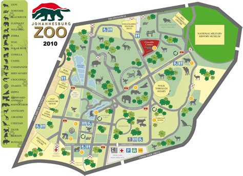 Map of Johannesburg Zoo - 2010