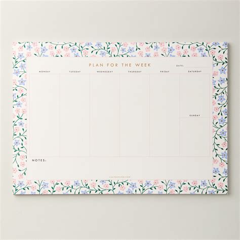 Desktop Stationery Bundle 1 - Week planner, Day Planner, Jotter - Lucy ...