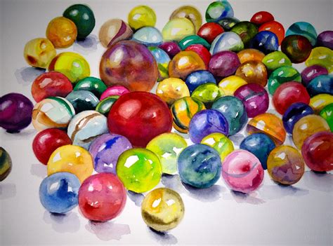 Losing My Marbles Original Watercolour | Original watercolors, Watercolor, Marble