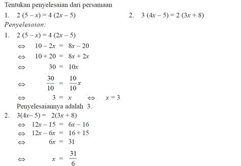 Pengertian dan Contoh Soal Persamaan Linear Satu Variabel (PLSV) - INFO ...