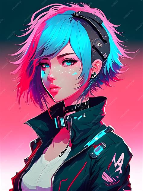 Premium Photo | Futuristic anime girl wallpaper