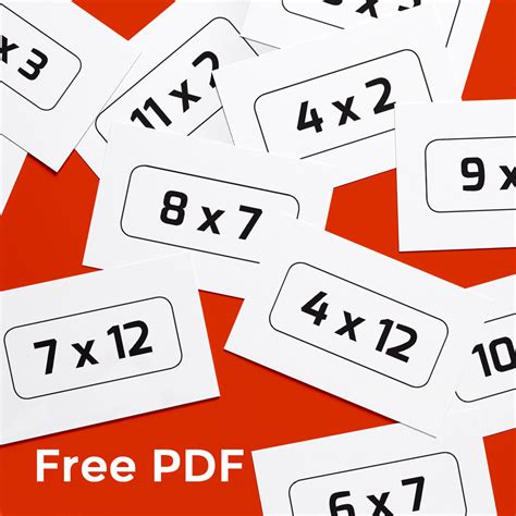 Free Printable Times Tables Cards – stewartwiggins